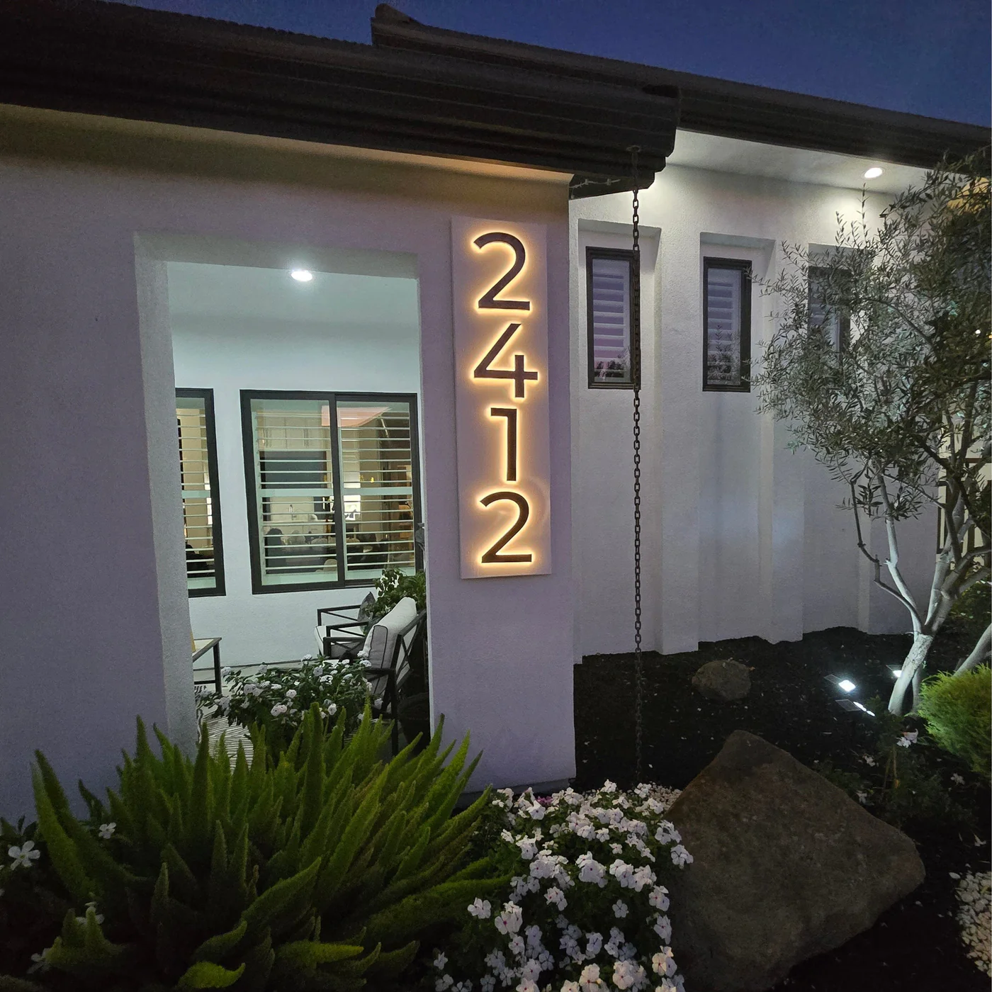 Classic luxury illuminated house numbers